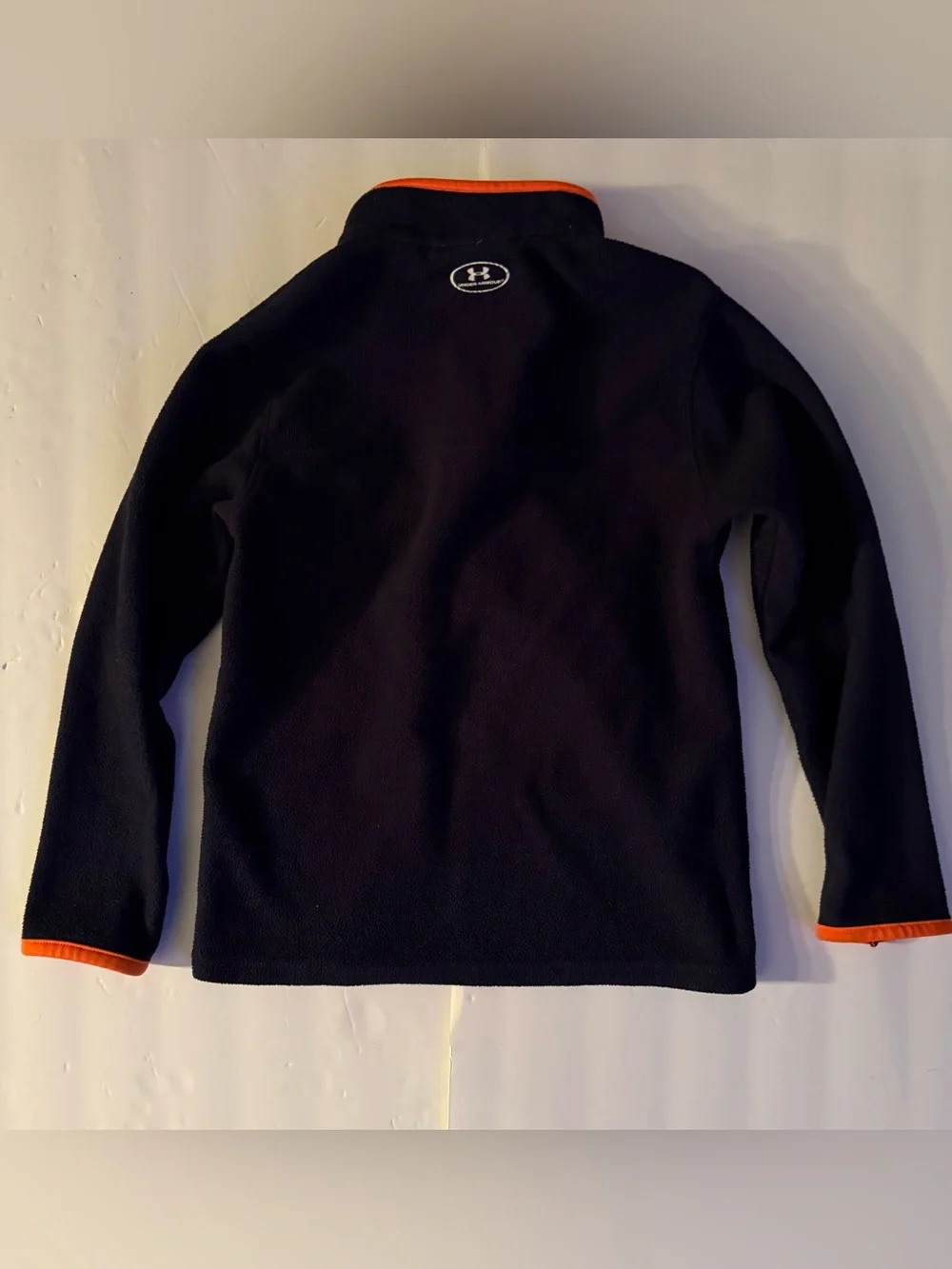 Under Armour Men's Black Quarter-Zip Pullover with Orange Trim